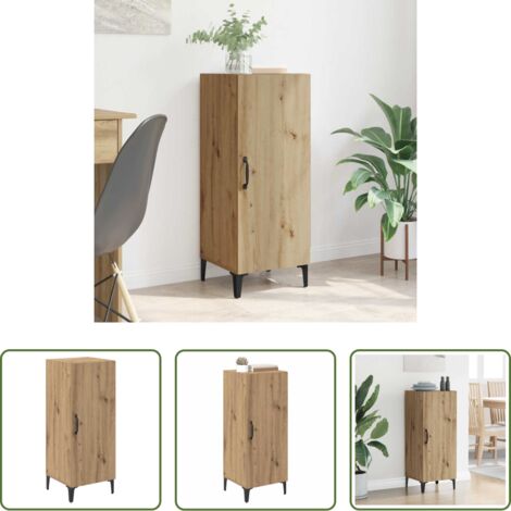 Almacenamiento de vajilla -  Aparador Roble artesanal 34,5 x 34 x 90 cm Madera de ingeniería