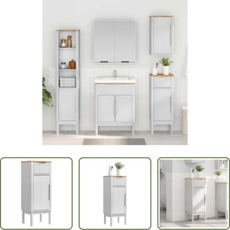 Almacenamiento en baño -  Mueble de Cuarto de Baño con cajón FLORO 35 x 30 x 90 cm