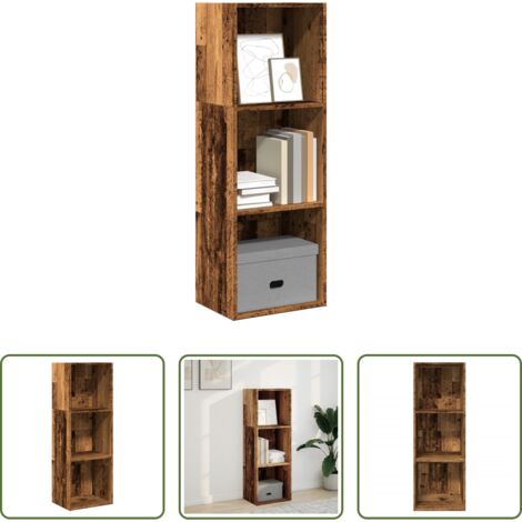 Almacenamiento en casa -  Estantería madera de ingeniería color envejecido 40x30x114 cm