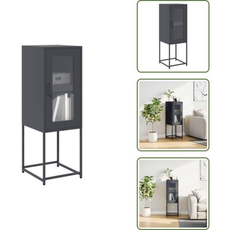 Almacenamiento en casa - vidaXL Aparador de acero laminado en frío gris antracita 36x39x107 cm - Armario de cocina
