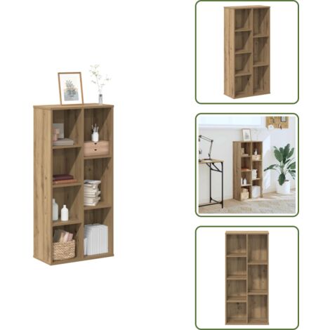 Almacenamiento en casa - vidaXL Estantería de madera de ingeniería roble artesano 50x25x105 cm - Estantería decorativa