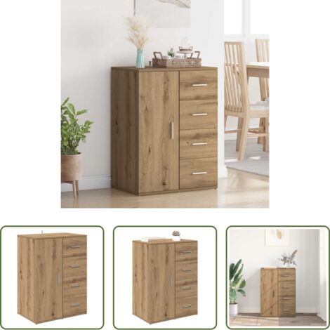 Almacenamiento en cocina -  Vitrina Roble artesanal 59 x 39 x 80 cm Madera contrachapada