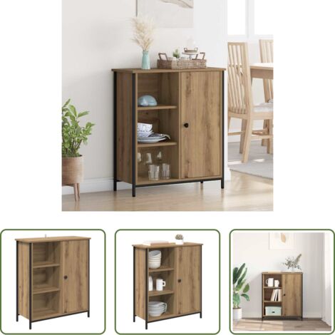 Almacenamiento en cocina -  Vitrina Roble artesanal 70 x 30 x 80 cm Madera contrachapada