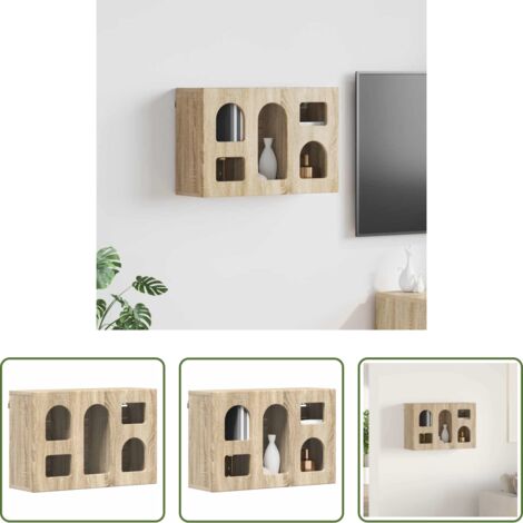 Almacenamiento en pared -  Mueble colgante con estante Roble Sonoma 60 x 20 x 40 cm