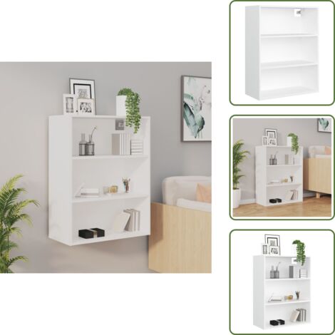 Almacenamiento en pared - vidaXL Armario colgante de pared blanco 69,5x32,5x90 cm - Muebles de pared
