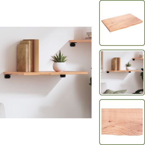 Almacenamiento en pared - vidaXL Estante de pared madera de roble tratada marrón claro 60x40x2cm - Estante de baño