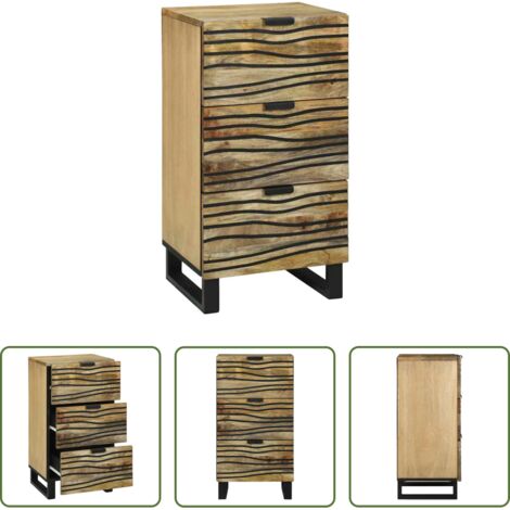Almacenamiento en sala -  Aparador Marrón 40 x 33 x 75 cm madera maciza de mango