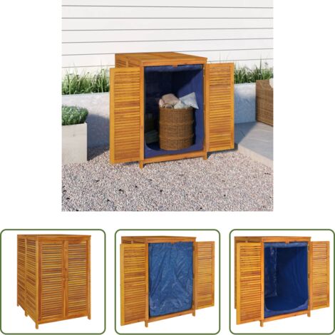 Almacenamiento exterior -  Caja de almacenaje de jardín madera maciza acacia 70x87x104 cm