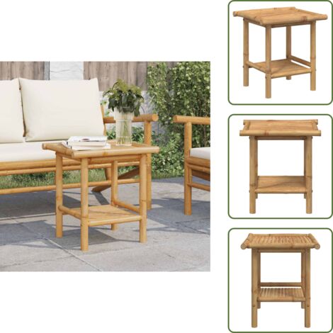 Almacenamiento exterior - vidaXL Mesa de centro de bambú 45x45x45 cm - Mesa de salón