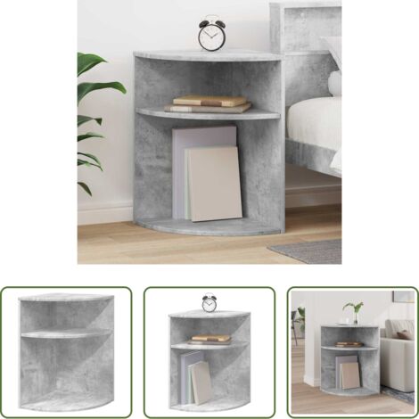 Almacenamiento -  Mesa Auxiliar Gris Concreto 39,7 x 39,7 x 60 cm