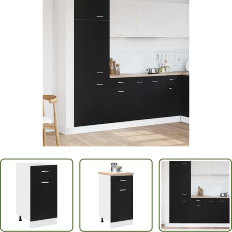 Almacenamiento -  Mueble colgante con cajón Roble Negro 40 x 46 x 81,5 cm