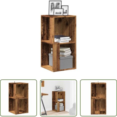 Almacenamiento -  Mueble de esquina madera contrachapada madera vieja 33x33x67 cm