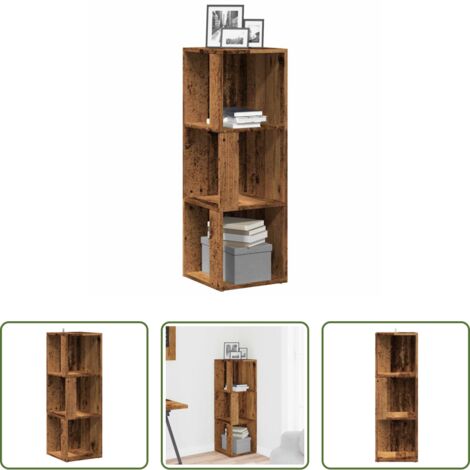 Almacenamiento -  Mueble esquina madera contrachapada madera antigua 33x33x100 cm