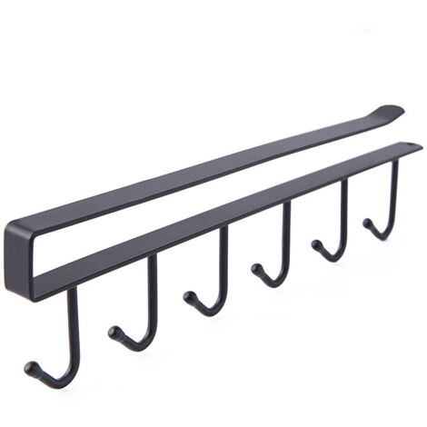 Almacenamiento para armario de cocina - Portavasos para 6 tazas - Negro