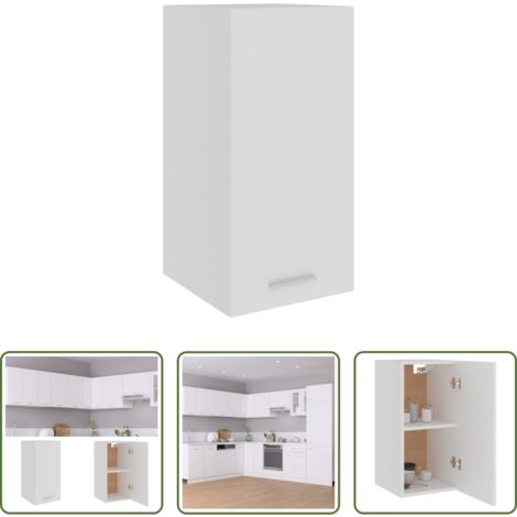 Almacenamiento vertical cocina -  Armario colgante "Lyon" de, blanco, 29,5 x 31 x 60 cm, madera de ingeniería