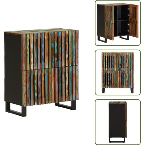 Almacenamiento - vidaXL Aparador de madera maciza acacia 60x34x75 cm - Muebles de madera