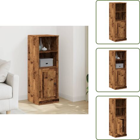 Almacenamiento - vidaXL Aparador madera de ingeniería roble artisian 36x35,5x103,5 cm - Muebles decorativos