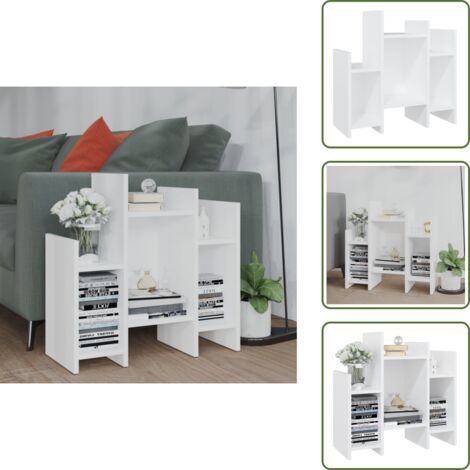 Almacenamiento - vidaXL Armario auxiliar de madera contrachapada blanco 60x26x60 cm - Mesa de sofá