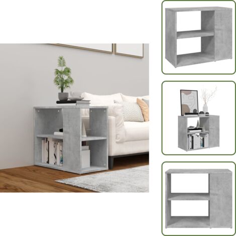 Almacenamiento - vidaXL Armario auxiliar madera contrachapada gris hormigón 60x30x50 cm - Mueble de almacenamiento