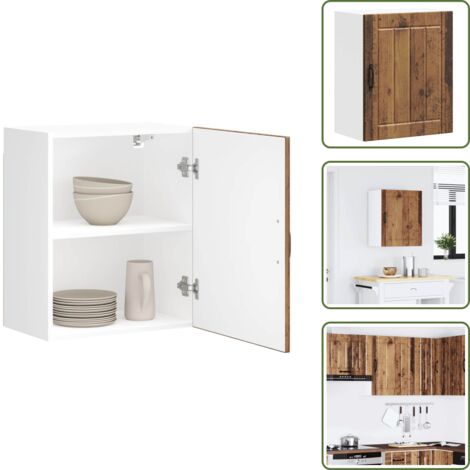 Almacenamiento - vidaXL Armario de pared de cocina Lucca madera vieja - Madera envejecida