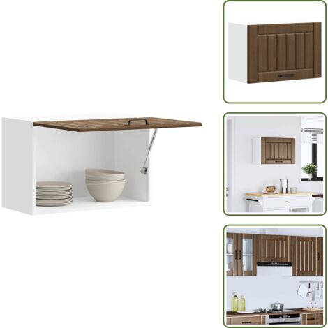 Almacenamiento - vidaXL Armario de pared de cocina Lucca roble marrón - Armario de madera