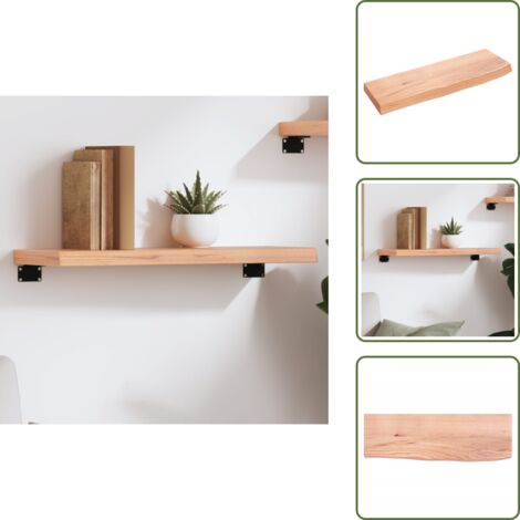 Almacenamiento - vidaXL Estante de pared madera de roble tratada marrón claro 60x20x4cm - Estante de baño