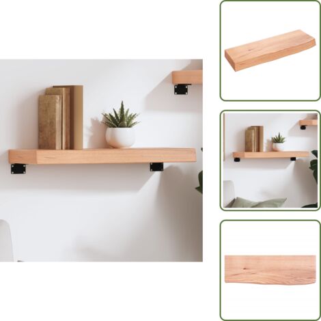 Almacenamiento - vidaXL Estante de pared madera de roble tratada marrón claro 60x20x6cm - Estante de baño