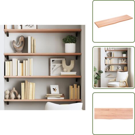 Almacenamiento - vidaXL Estante de pared madera roble tratada marrón claro 100x30x2 cm - Estante de baño
