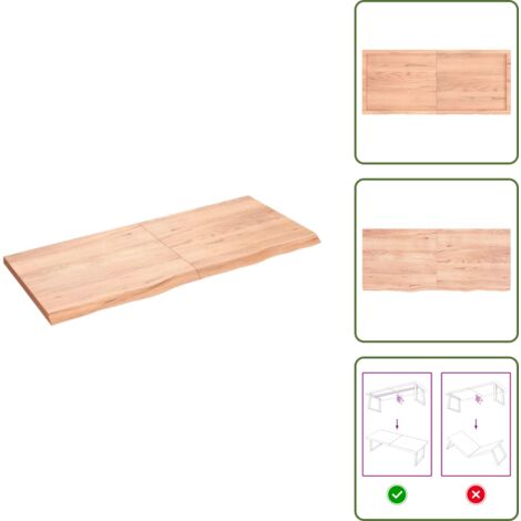 Almacenamiento - vidaXL Estante pared madera roble tratada marrón claro 140x60x(2-4) cm - Estante de baño