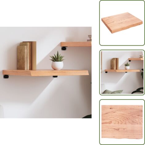 Almacenamiento - vidaXL Estante pared madera roble tratada marrón claro 60x50x(2-6) cm - Estante de baño