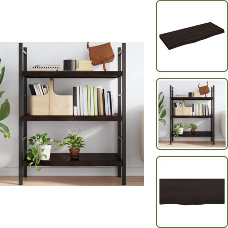 Almacenamiento - vidaXL Estante pared madera roble tratada marrón oscuro 100x40x(2-6)cm - Estante de baño