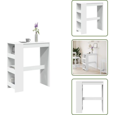 Almacenamiento - vidaXL Mesa alta con estantes madera ingeniería 90x40x103,5 cm - Mesa alta