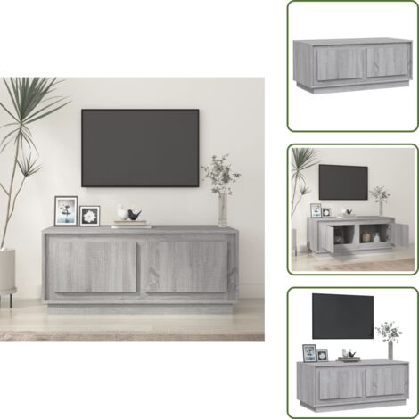 Almacenamiento - vidaXL Mesa de centro madera contrachapada gris Sonoma 102x50x44 cm - Mesa auxiliar