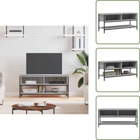 Almacenamiento - vidaXL Mueble de TV madera contrachapada gris Sonoma 100x35x45 cm - Muebles industriales