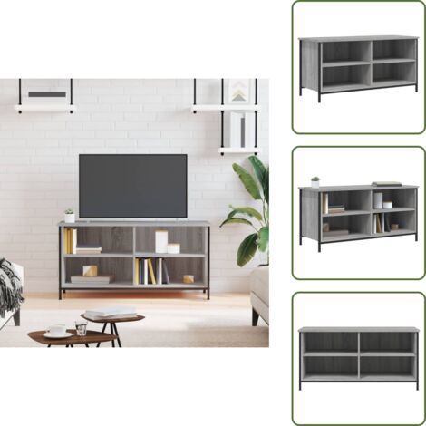 Almacenamiento - vidaXL Mueble de TV madera contrachapada gris Sonoma 100x40x50 cm - Muebles industriales