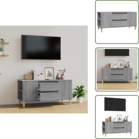 Almacenamiento - vidaXL Mueble de TV madera contrachapada gris Sonoma 102x44,5x50 cm - Soporte de TV