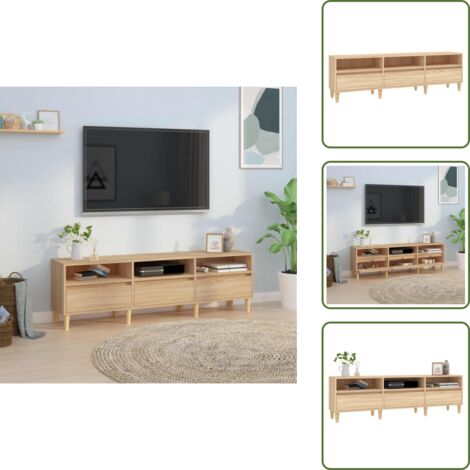 Almacenamiento - vidaXL Mueble de TV madera contrachapada roble Sonoma 150x30x44,5 cm - TV