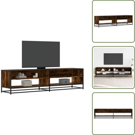 Almacenamiento - vidaXL Mueble de TV madera de ingeniería roble ahumado 180,5x40x46 cm - Mueble industrial