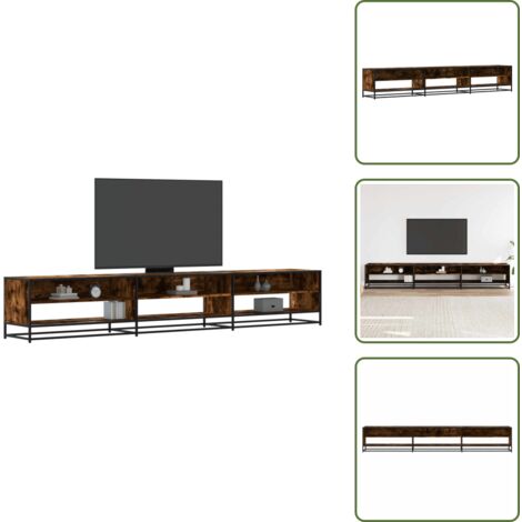 Almacenamiento - vidaXL Mueble de TV madera de ingeniería roble ahumado 270x40x46 cm - Muebles para salón