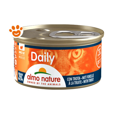 Almo Nature Cat Adult Daily Mousse con Trota Megapack  - Almo Nature Cat Adult Daily Mousse con Trota Megapack - Lattina Da 85 Gr
