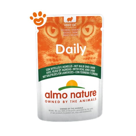 Almo Nature Cat Daily Vitello e Agnello  - Almo Nature Cat Daily Vitello e Agnello - Bustina Da 70 Gr