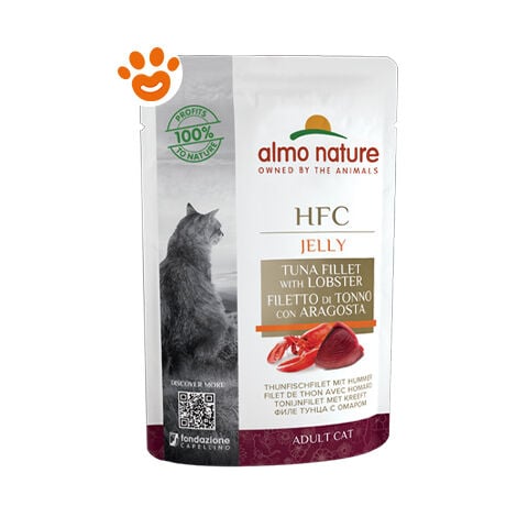Almo Nature Cat HFC Jelly Filetti di Tonno e Aragosta  - Almo Nature Cat HFC Jelly Filetti di Tonno e Aragosta - Bustina Da 55 Gr