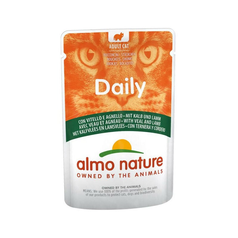 

DAILY TERNERA Y CORDERO 70G - Almo Nature