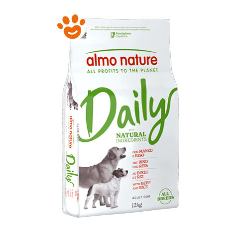 Almo Nature Dog Adult All Breeds Daily Manzo e Riso - Almo Nature Dog Adult All Breeds Daily Manzo e Riso - Sacco Da 12 Kg