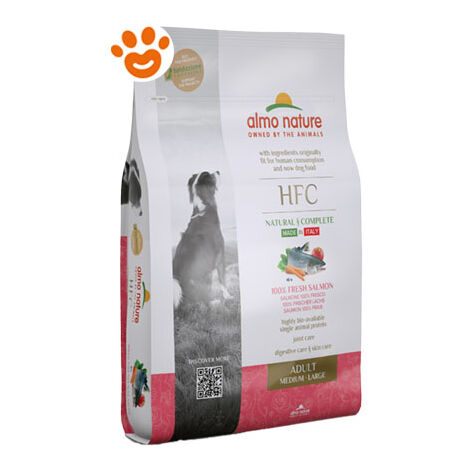 Almo Nature Dog HFC Adult Medium Large Salmone  - Almo Nature Dog HFC Adult Medium Large Salmone - Sacco Da 8 Kg