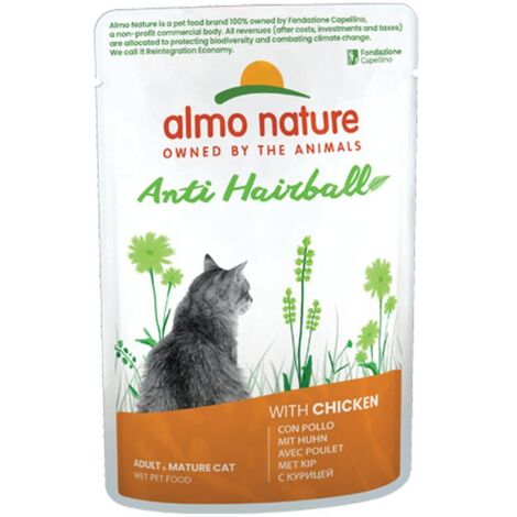 Almo Nature Gatto Functional Adult e Mature Anti hairball 70gr  Pollo
