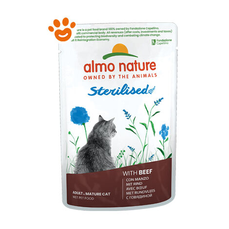 Almo Nature Gatto Functional Adult e Mature Sterilised 70gr  Manzo