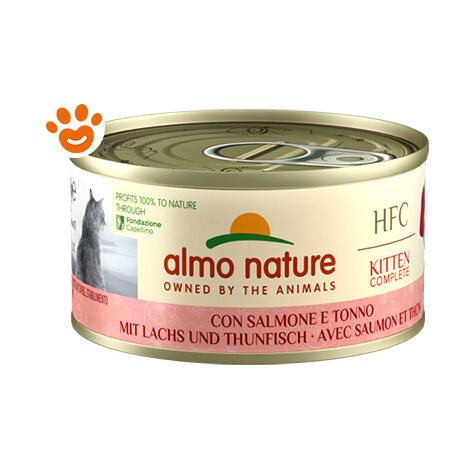 Almo Nature Gatto HFC Complete Lattina 70gr KITTEN SALMONE E TONNO