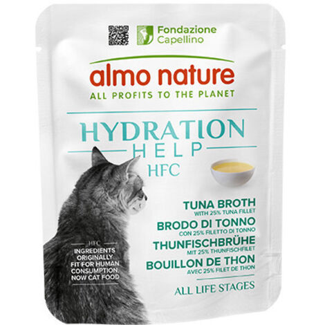 Almo Nature Gatto HFC Hydration Help busta 50gr Brodo di Tonno con Filetto di Tonno