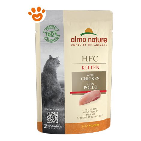 Almo Nature Gatto HFC Natural Gatto busta 55gr kitten Pollo